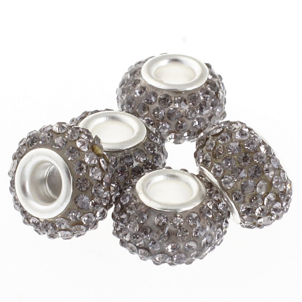 7653 Big Hole Czech Crystal Large Slide Beads fit European Charm Bracelet